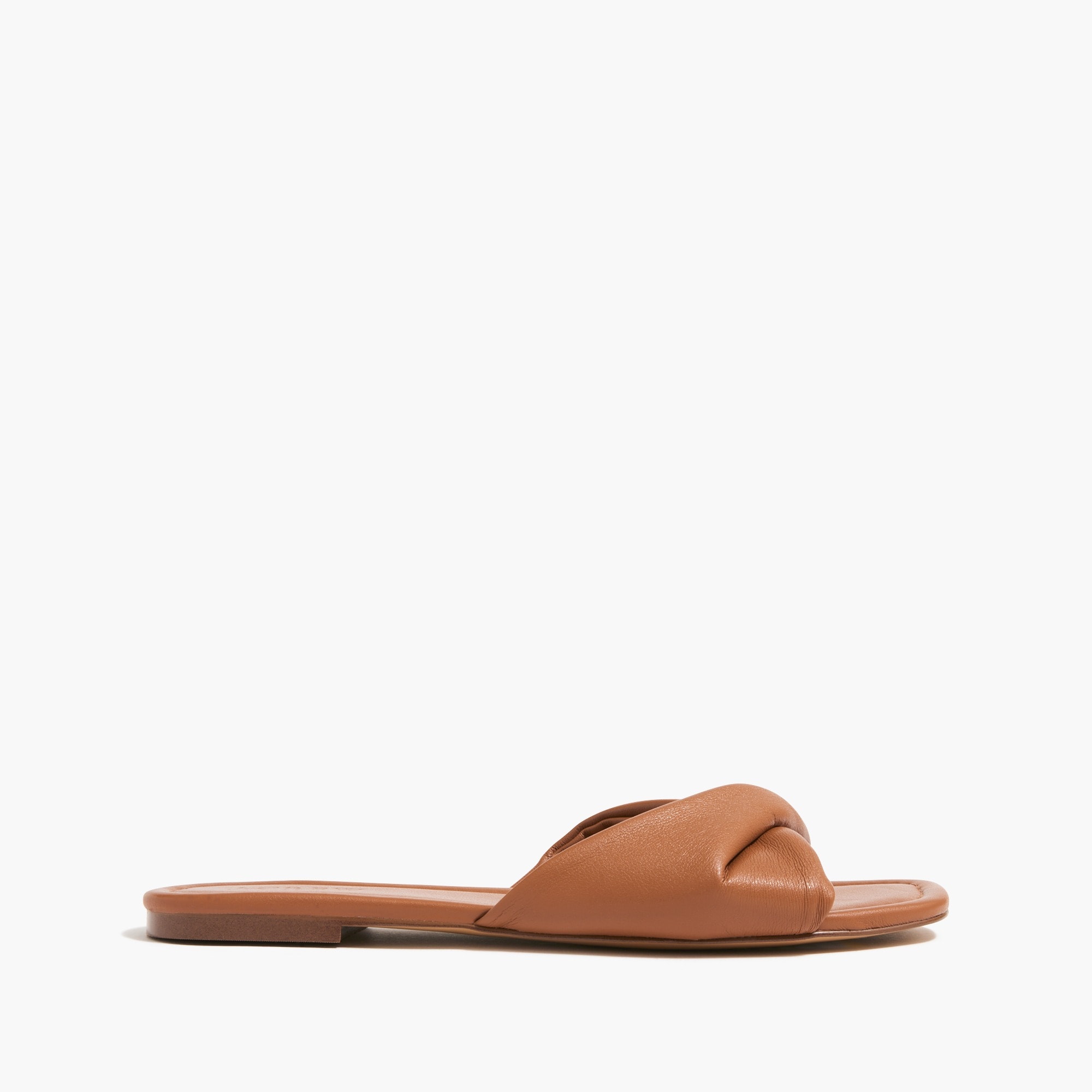Twisted slide sandals