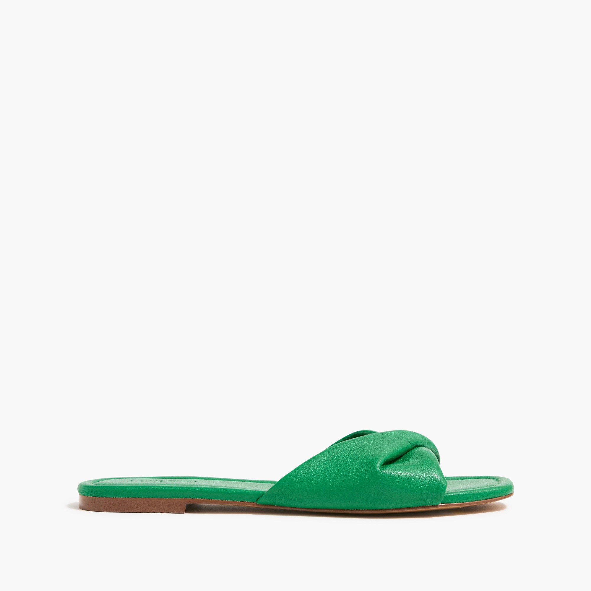 Twisted slide sandals