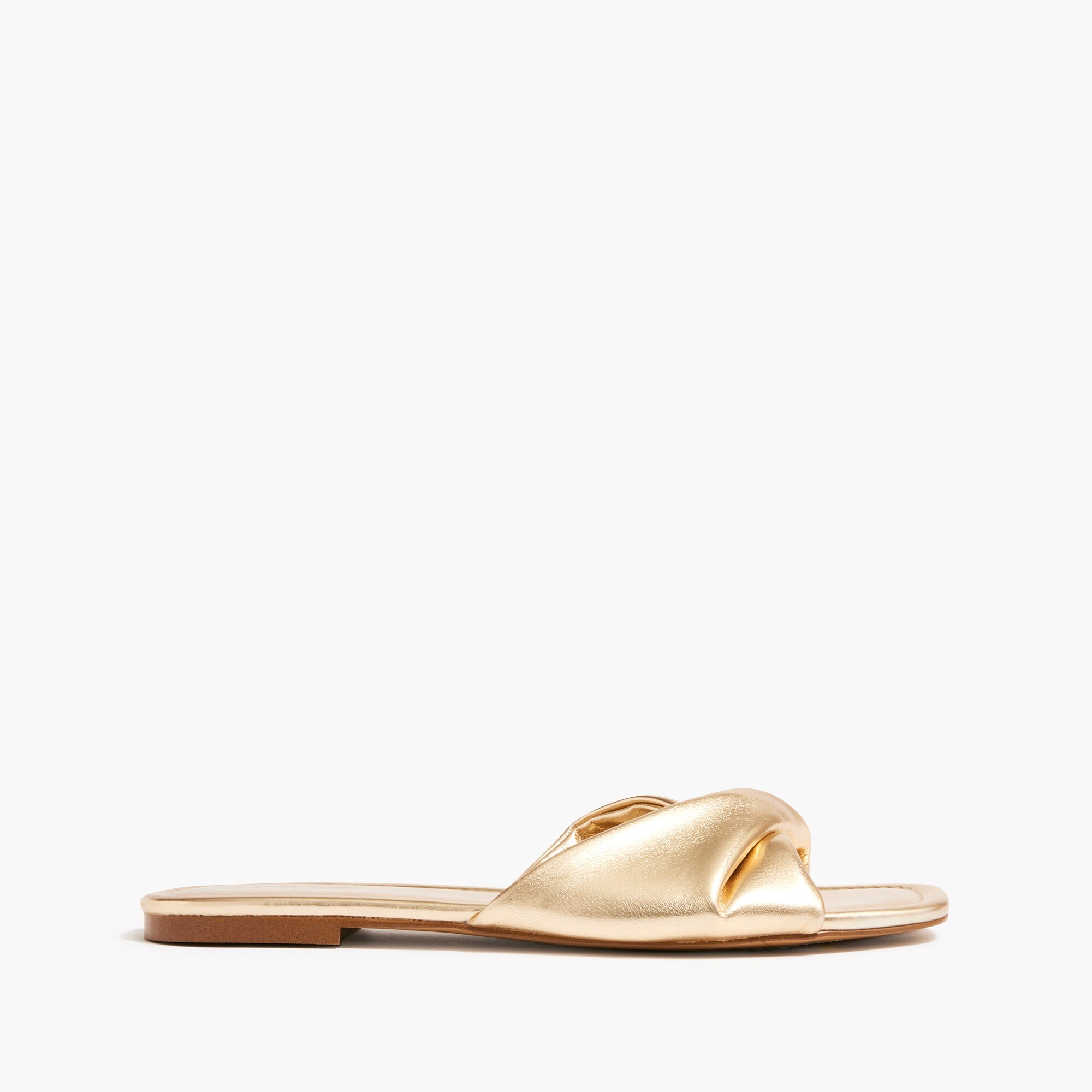 Twisted slide sandals