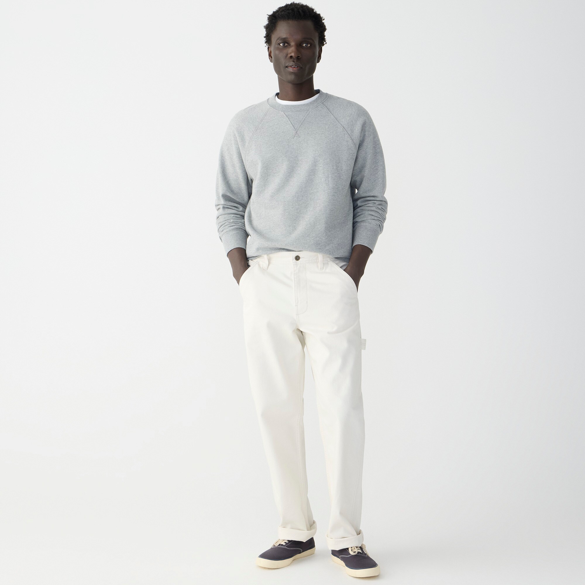 Jcrew ジェイクルー ホワイト ジョガーパンツ Carpenter Pant In Cotton Twill For Men | J.Crew