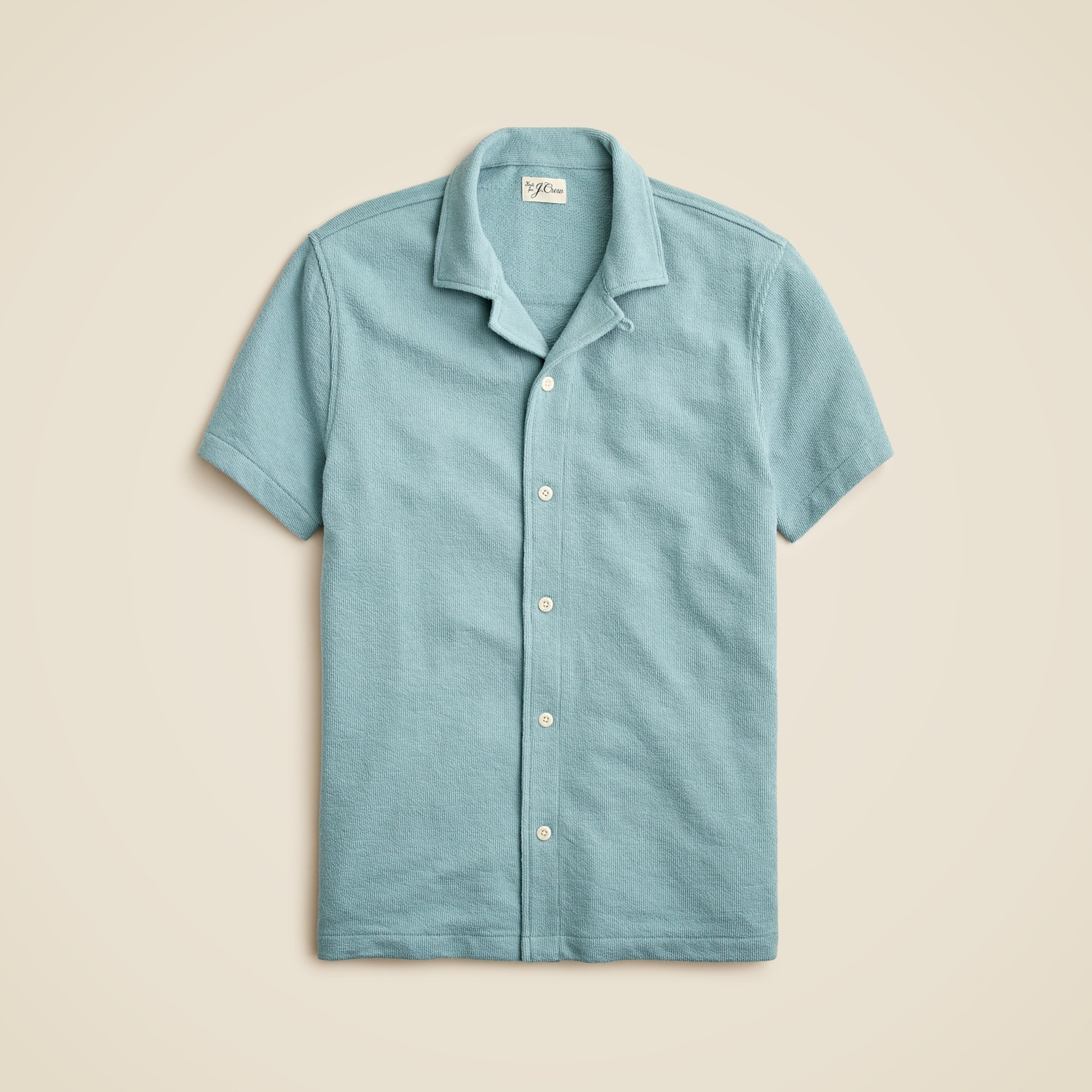mens Textured camp-collar sweater-tee