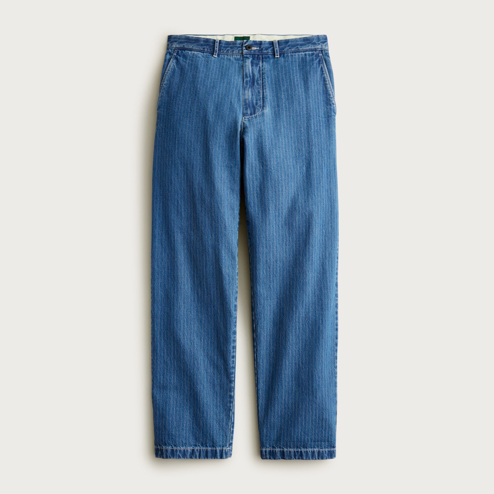Classic chino in dobby indigo stripe