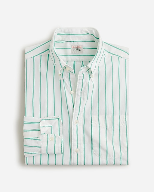 Slim Untucked Secret Wash cotton poplin shirt in stripe