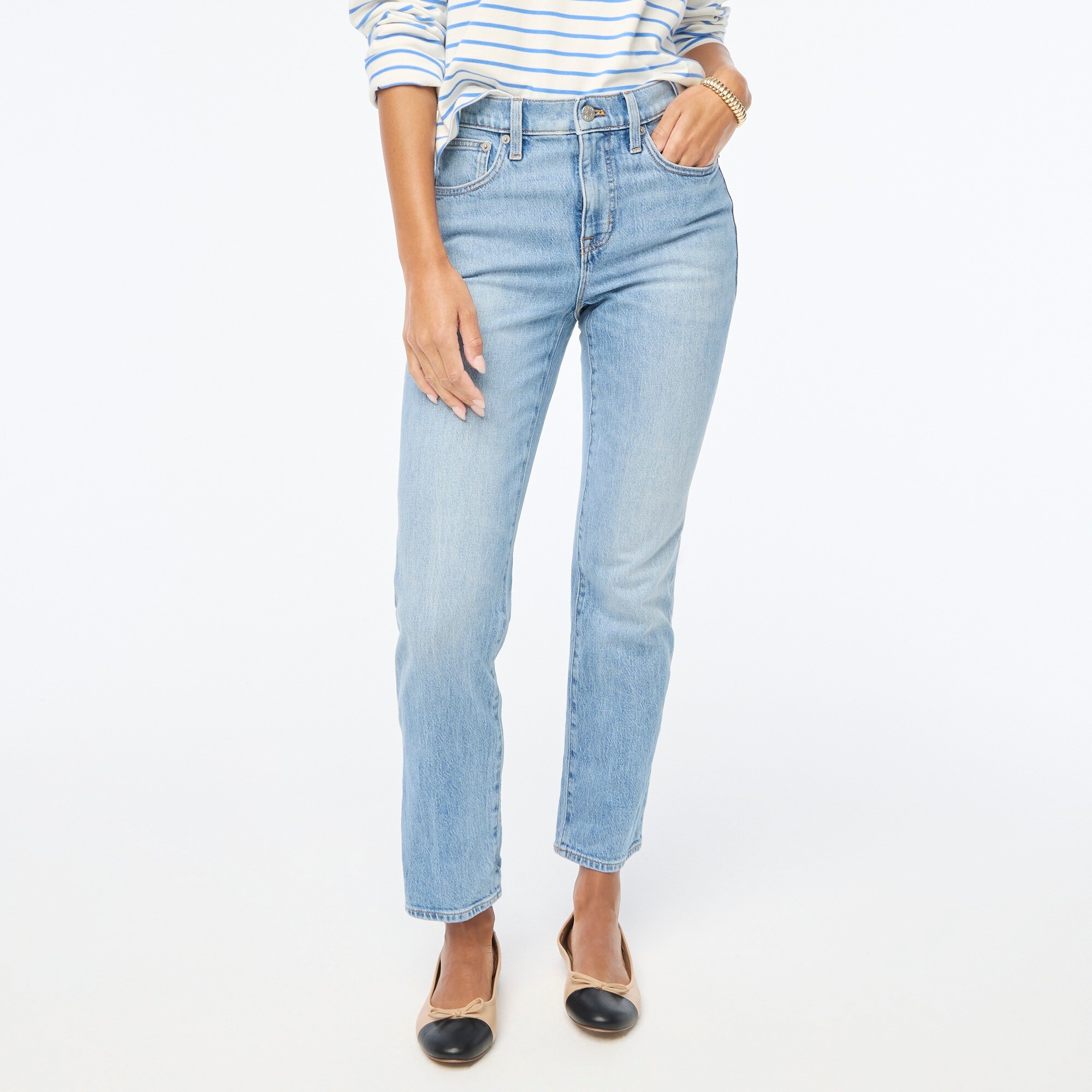 factory: slim boyfriend jean in all-day stretch for women