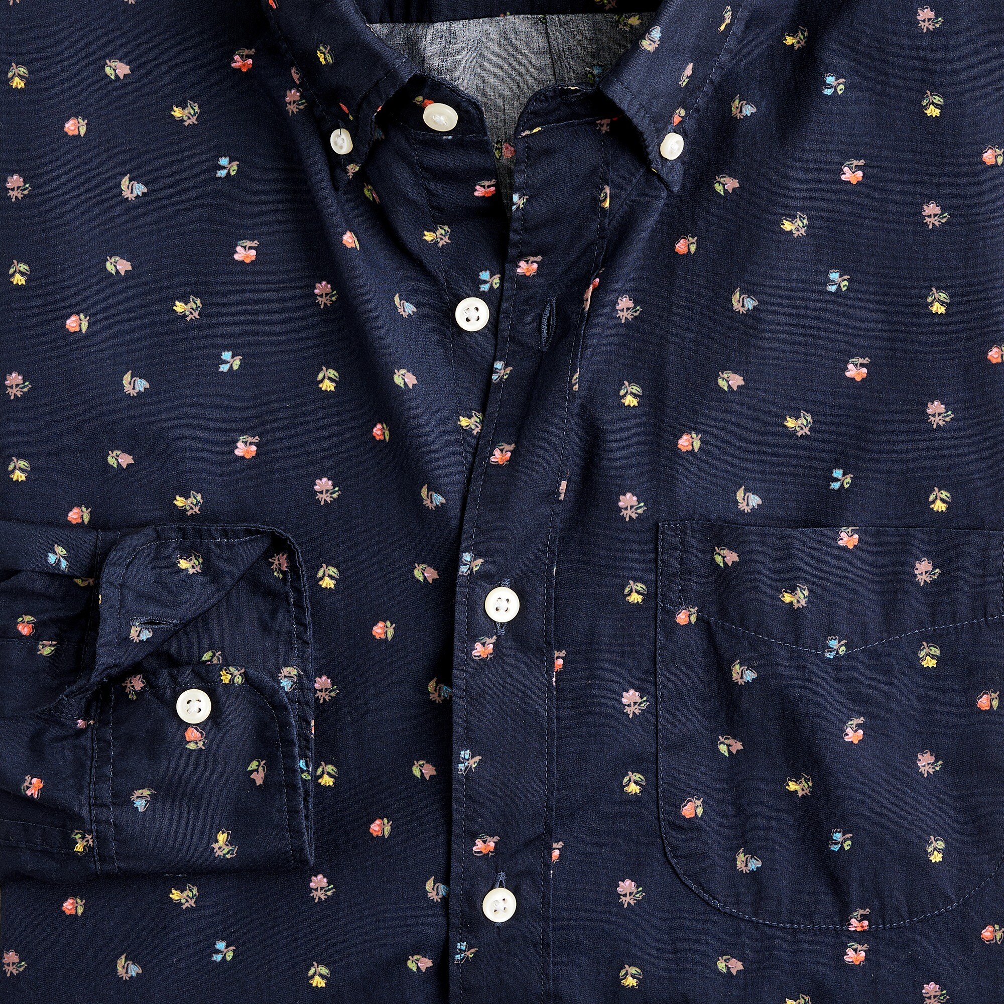 Secret Wash Cotton Poplin Shirt In Print For Men | J.Crew