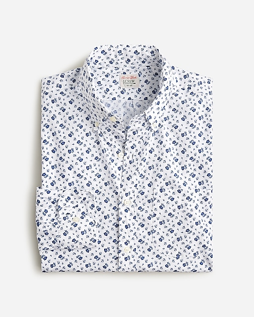 mens Secret Wash cotton poplin shirt in print