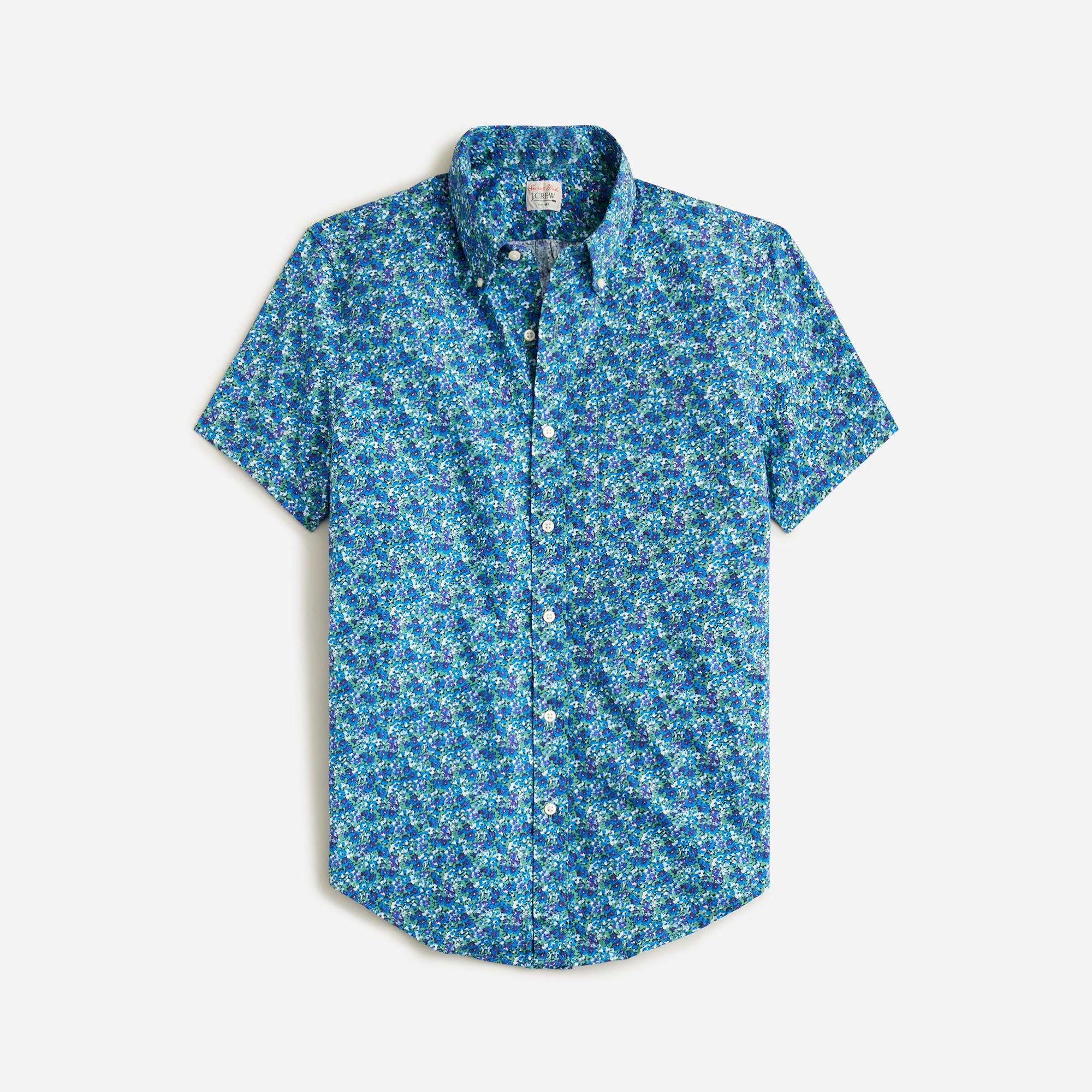  Tall short-sleeve Secret Wash cotton poplin shirt