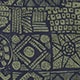 Short-sleeve slub cotton-linen blend camp-collar shirt in print GEOMETRIC MENAGERIE NAV