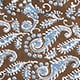 Short-sleeve slub cotton-linen blend camp-collar shirt in print SMUDGE PAISLEY BROWN BL