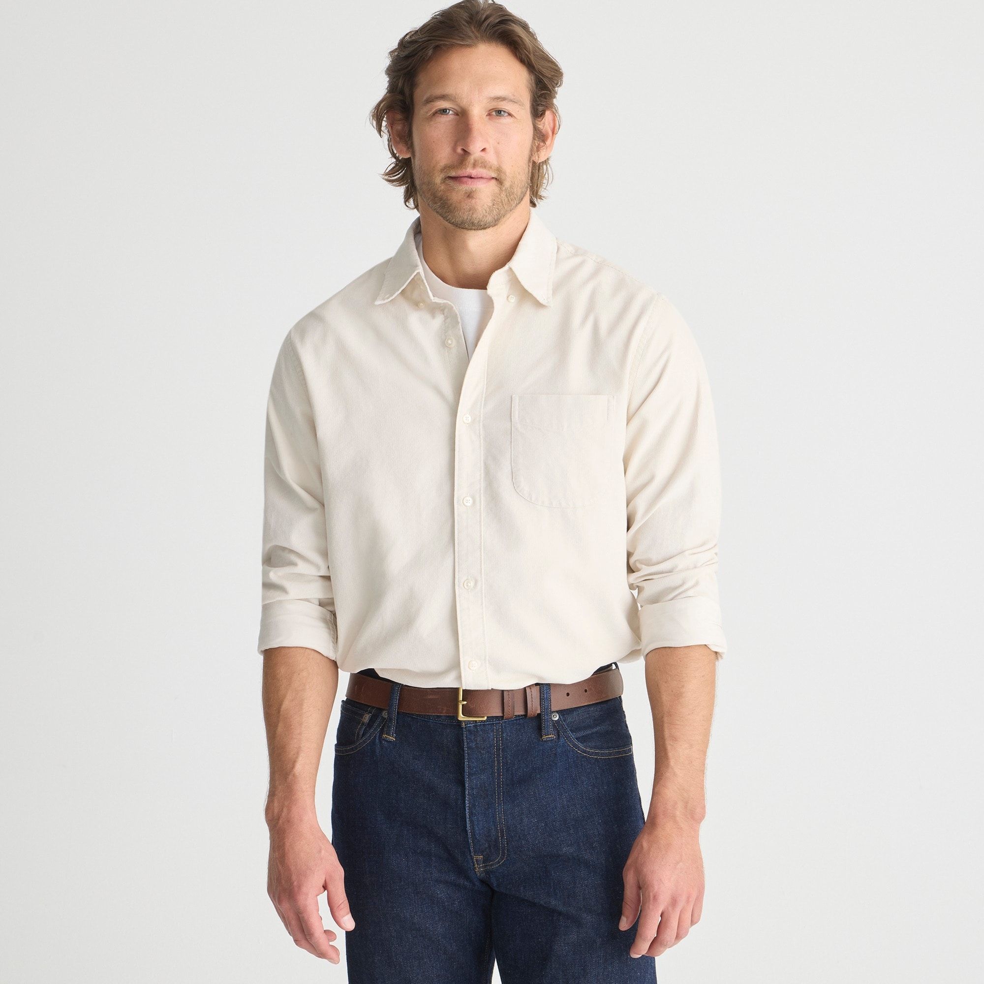 j.crew: fine-wale corduroy shirt for men