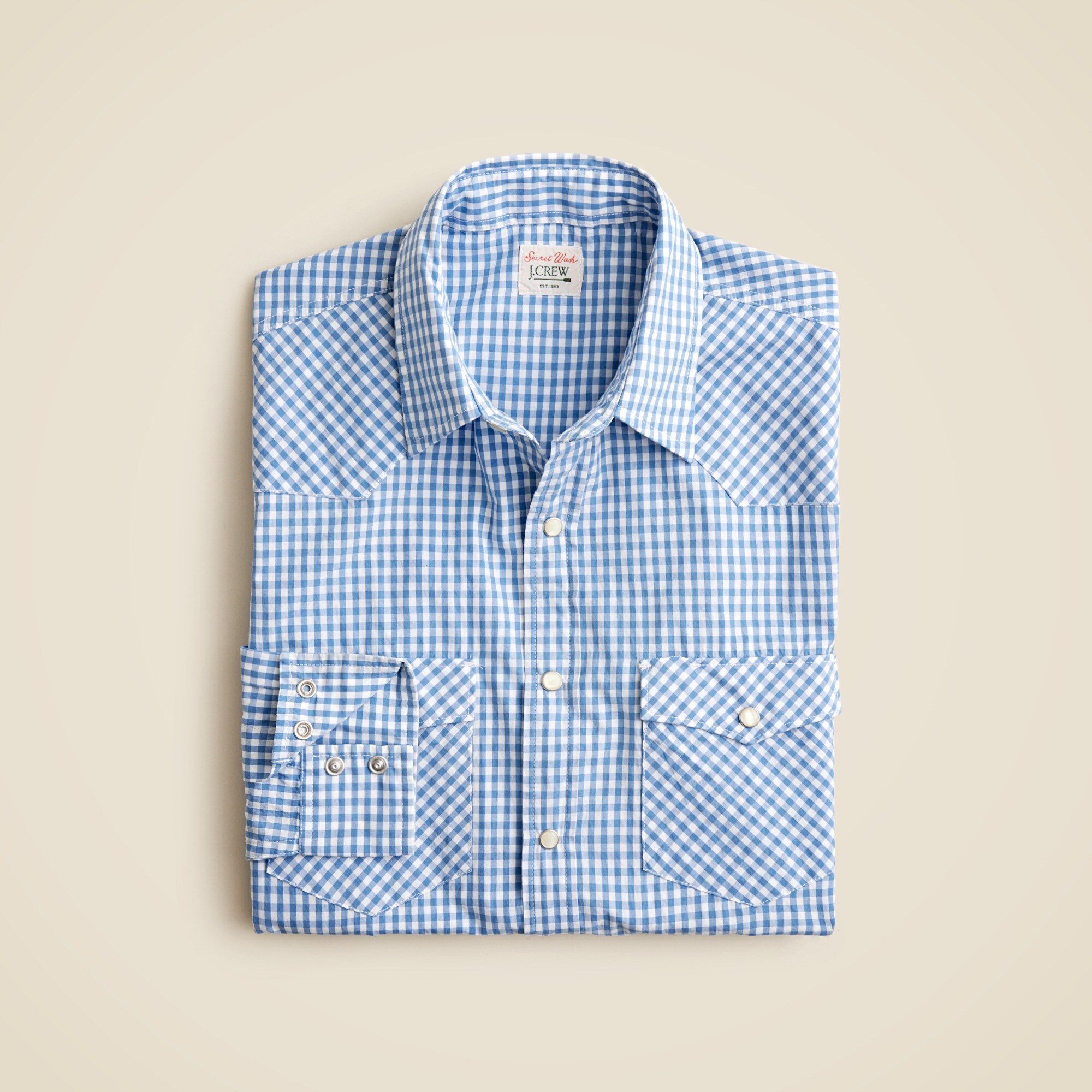 Secret Wash cotton poplin western shirt