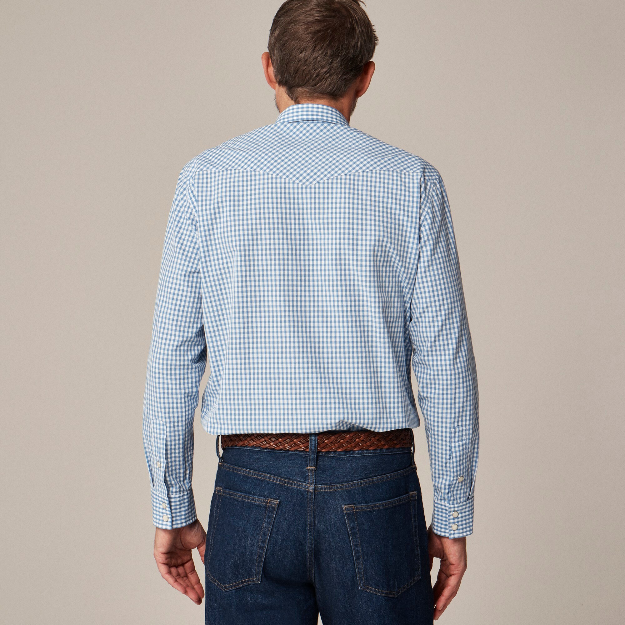 Secret Wash cotton poplin western shirt