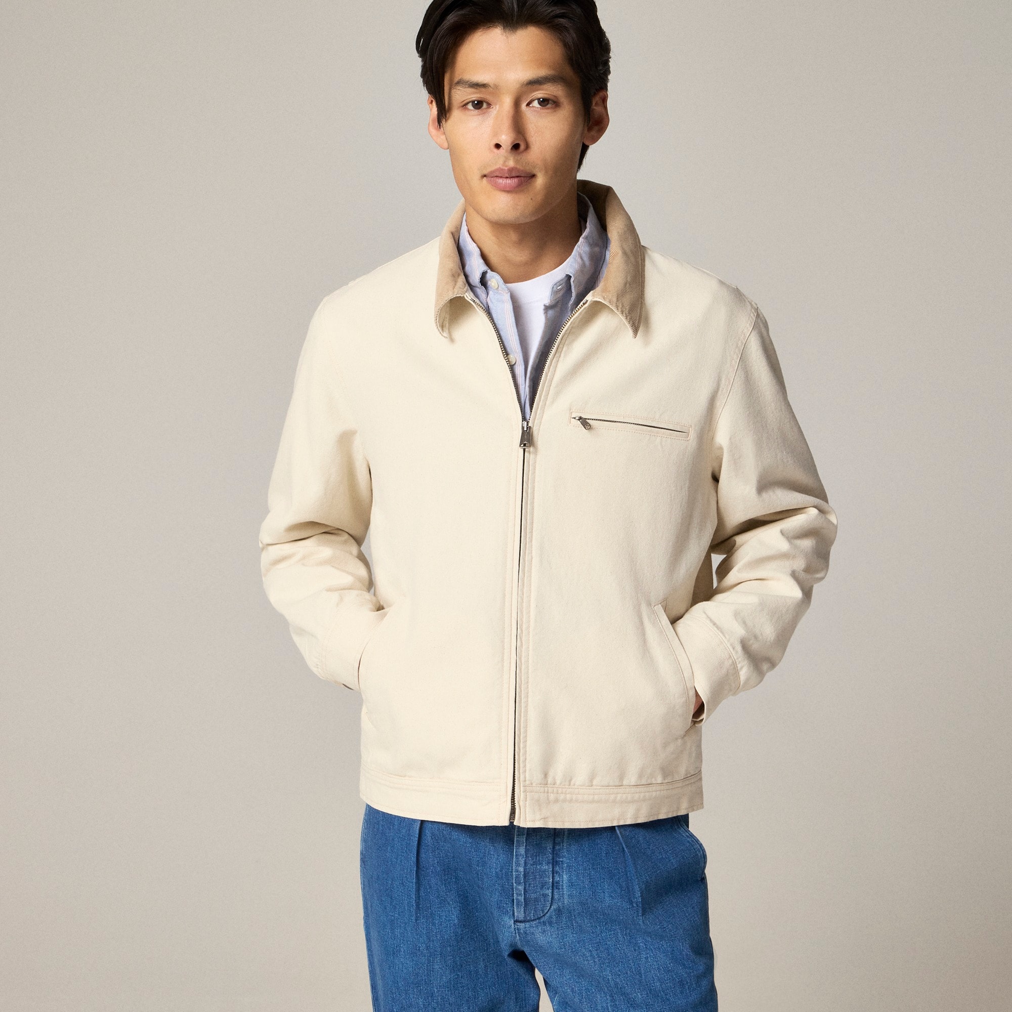 mens Wallace &amp; Barnes lightweight canvas work jacket