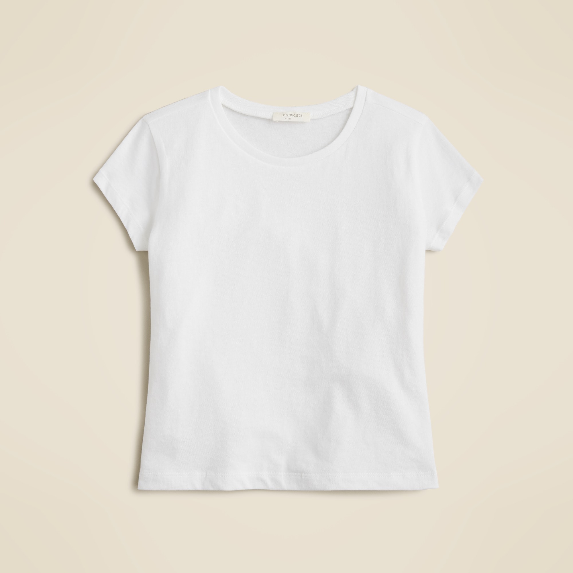 Girls' shrunken T-shirt in vintage jersey