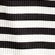 Girls' ruffle-trim T-shirt in striped vintage rib BLACK IVORY STRIPE