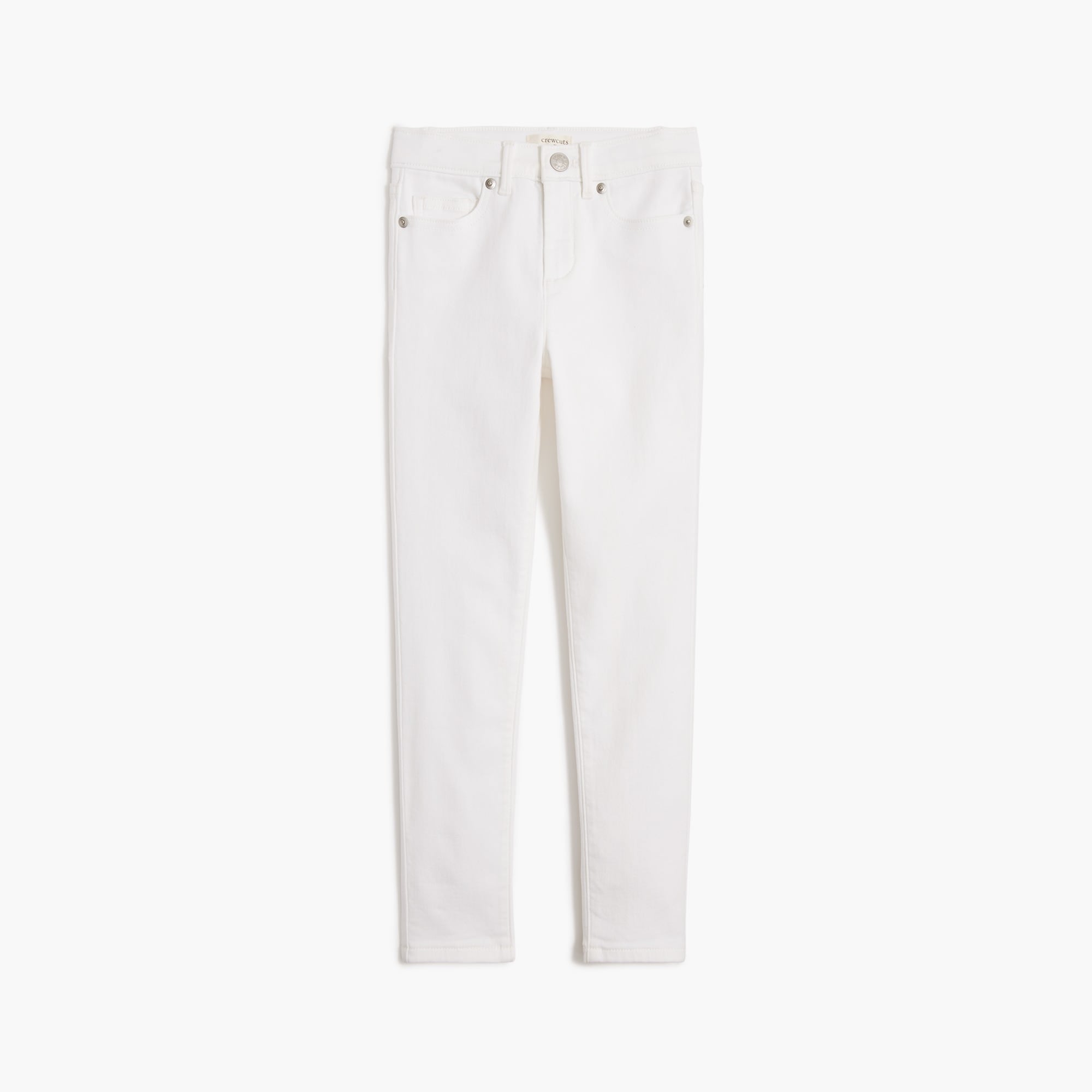 Girls' white denim skinny jean