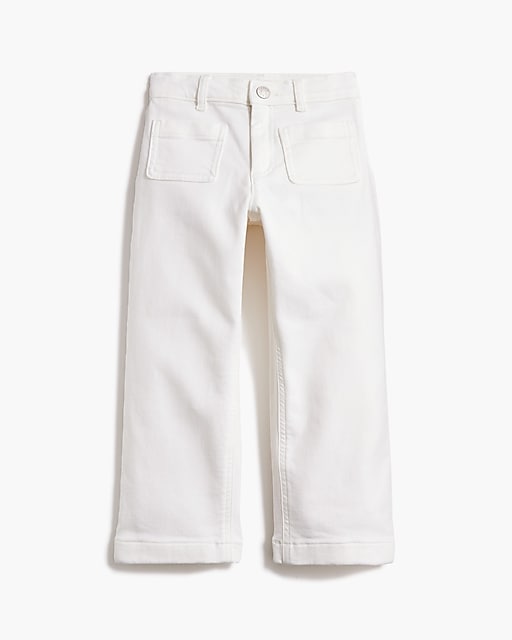  Girls' patch-pocket wide-leg jean