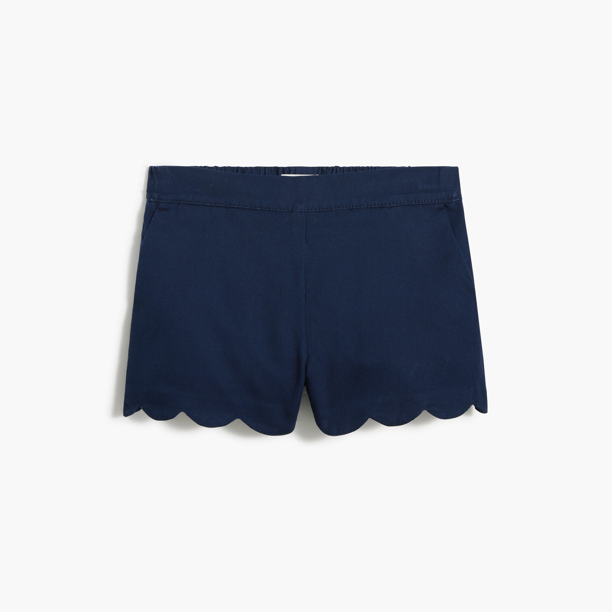 Girls' scallop-hem pull-on short