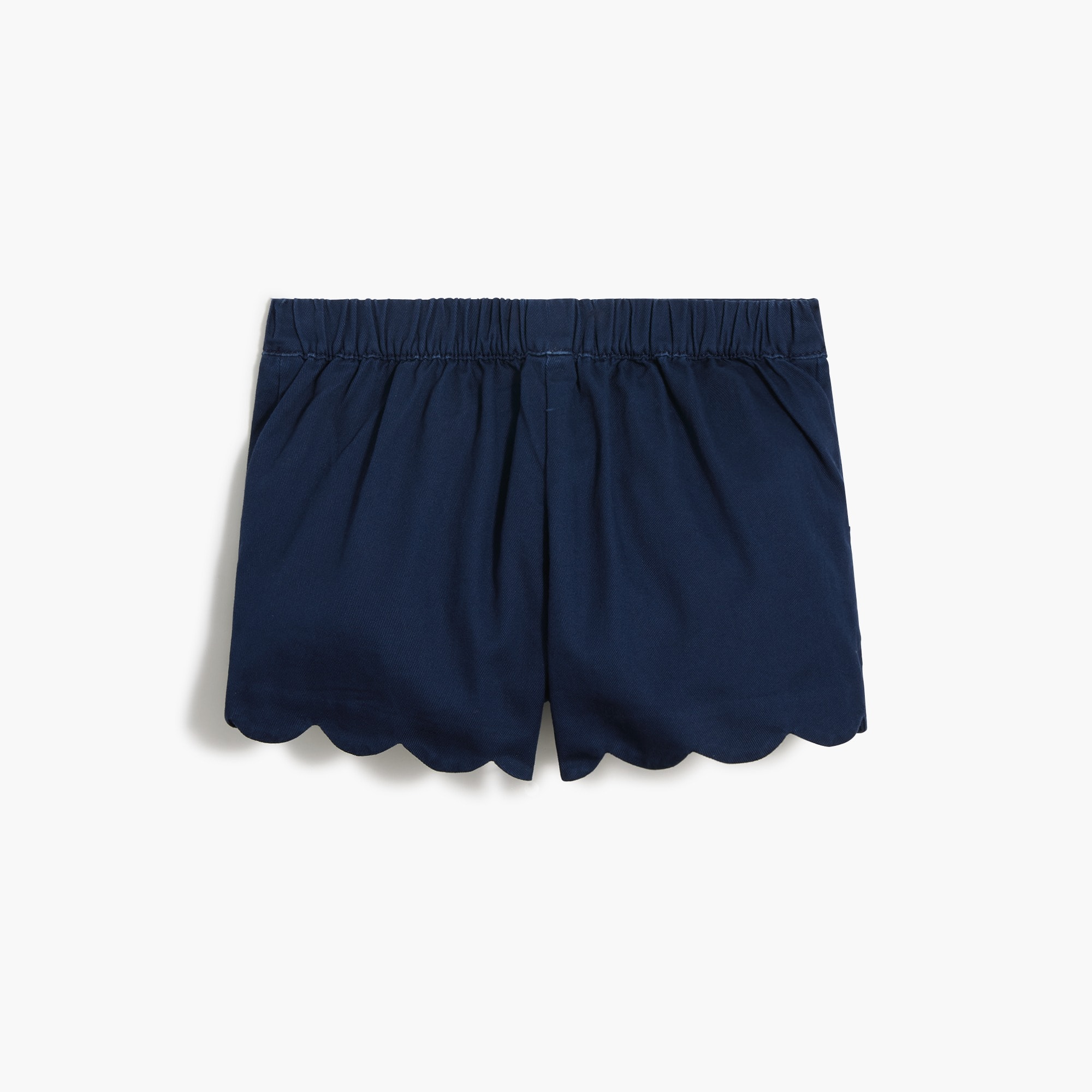 Girls' scallop-hem pull-on short