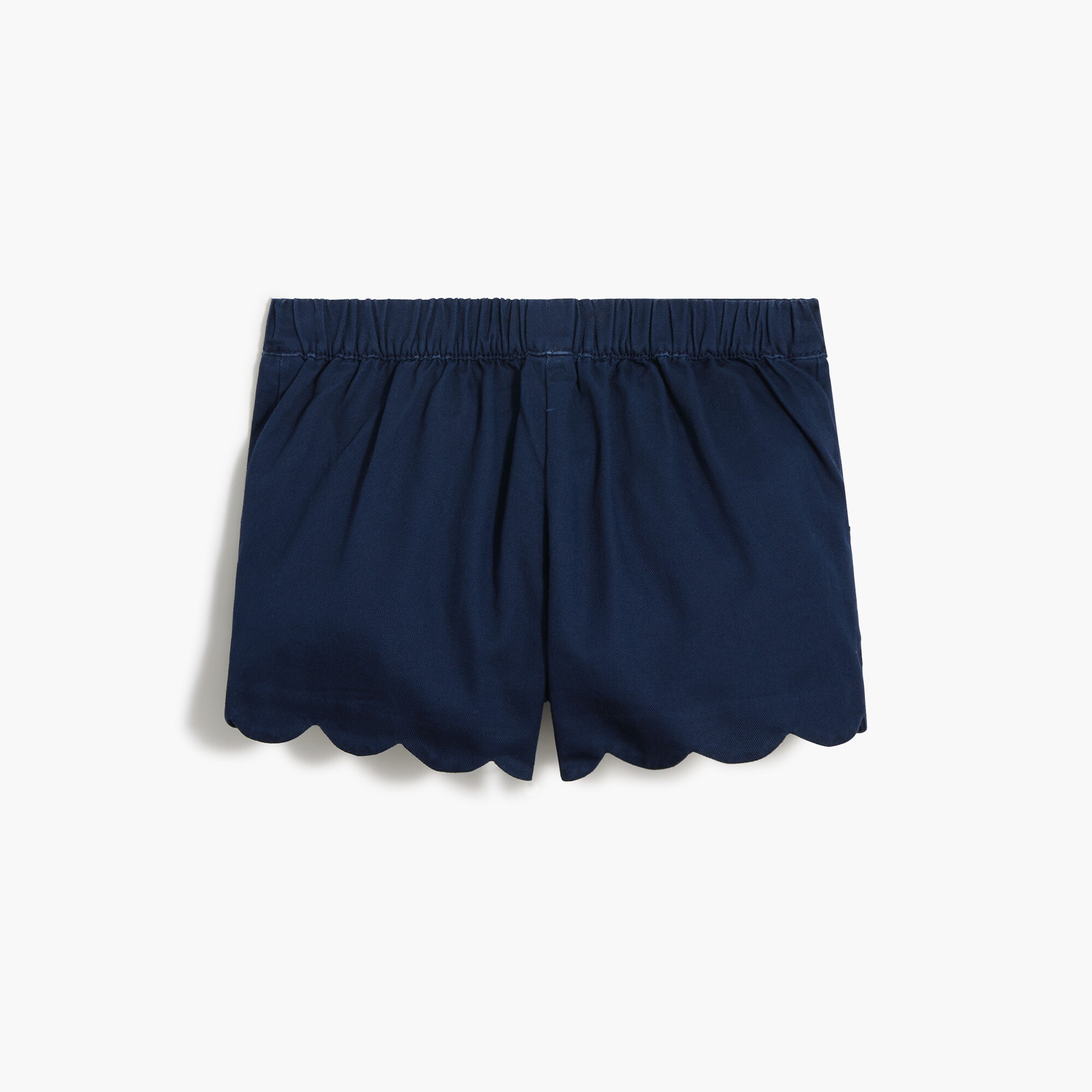 Girls' scallop-hem pull-on short