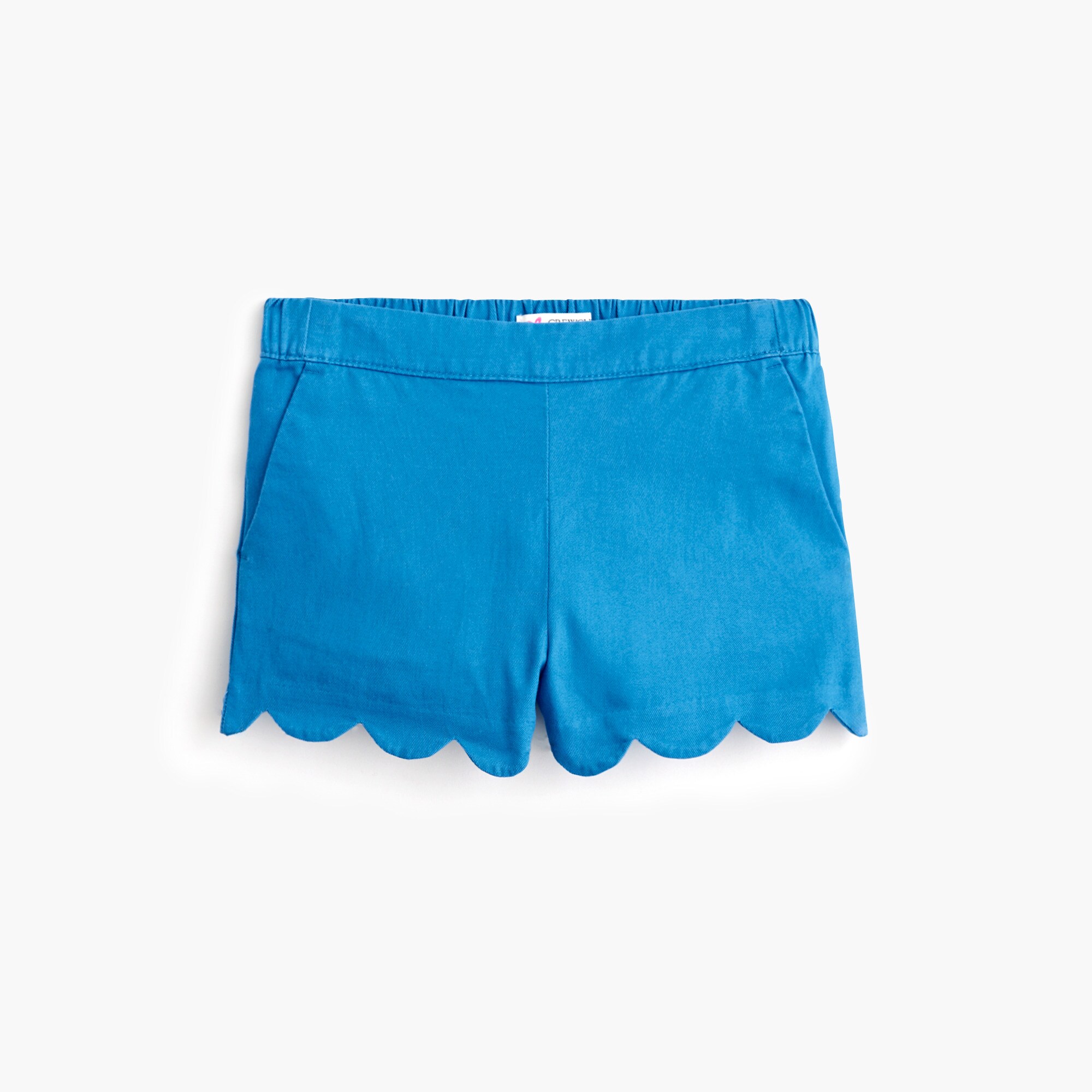  Girls' scallop-hem pull-on short