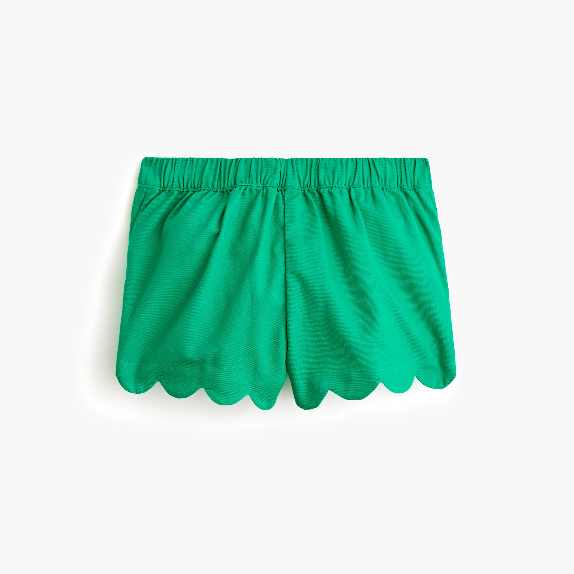Girls' scallop-hem pull-on short