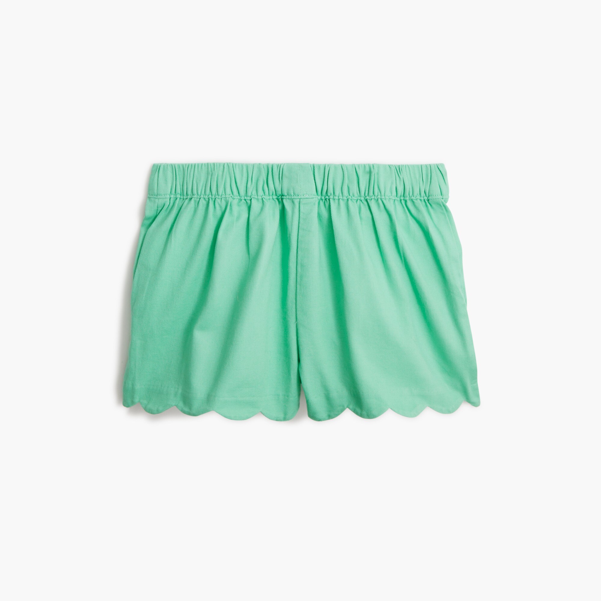 Girls' scallop-hem pull-on short