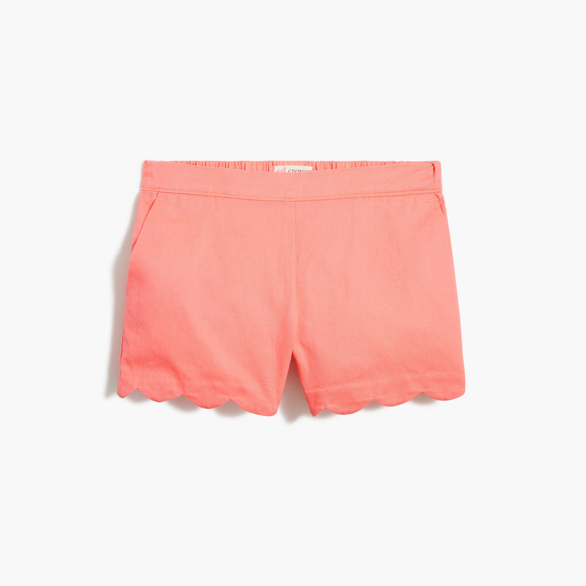  Girls' scallop-hem pull-on short