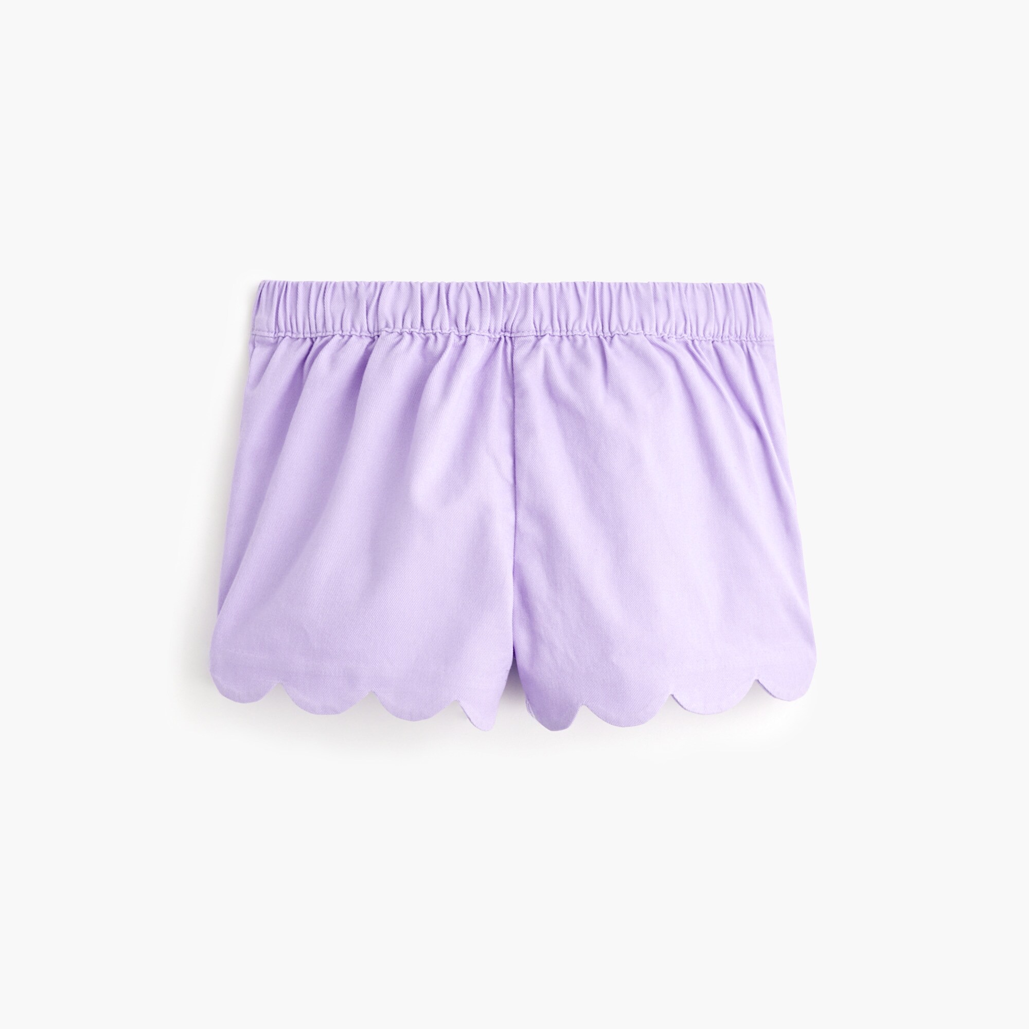 Girls' scallop-hem pull-on short