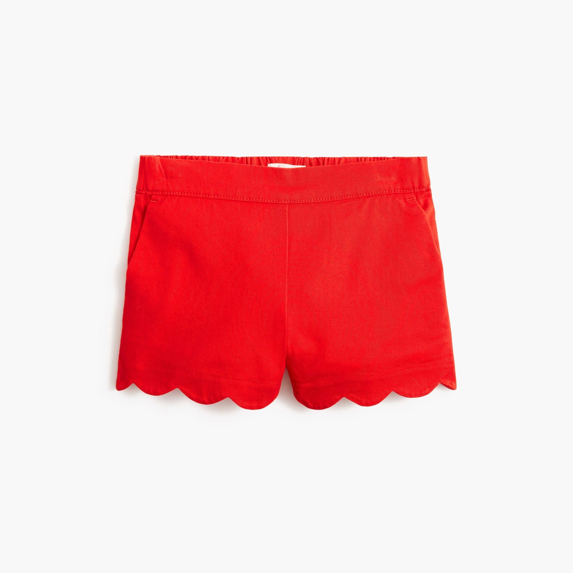 girls' scallop-hem pull-on short for girls