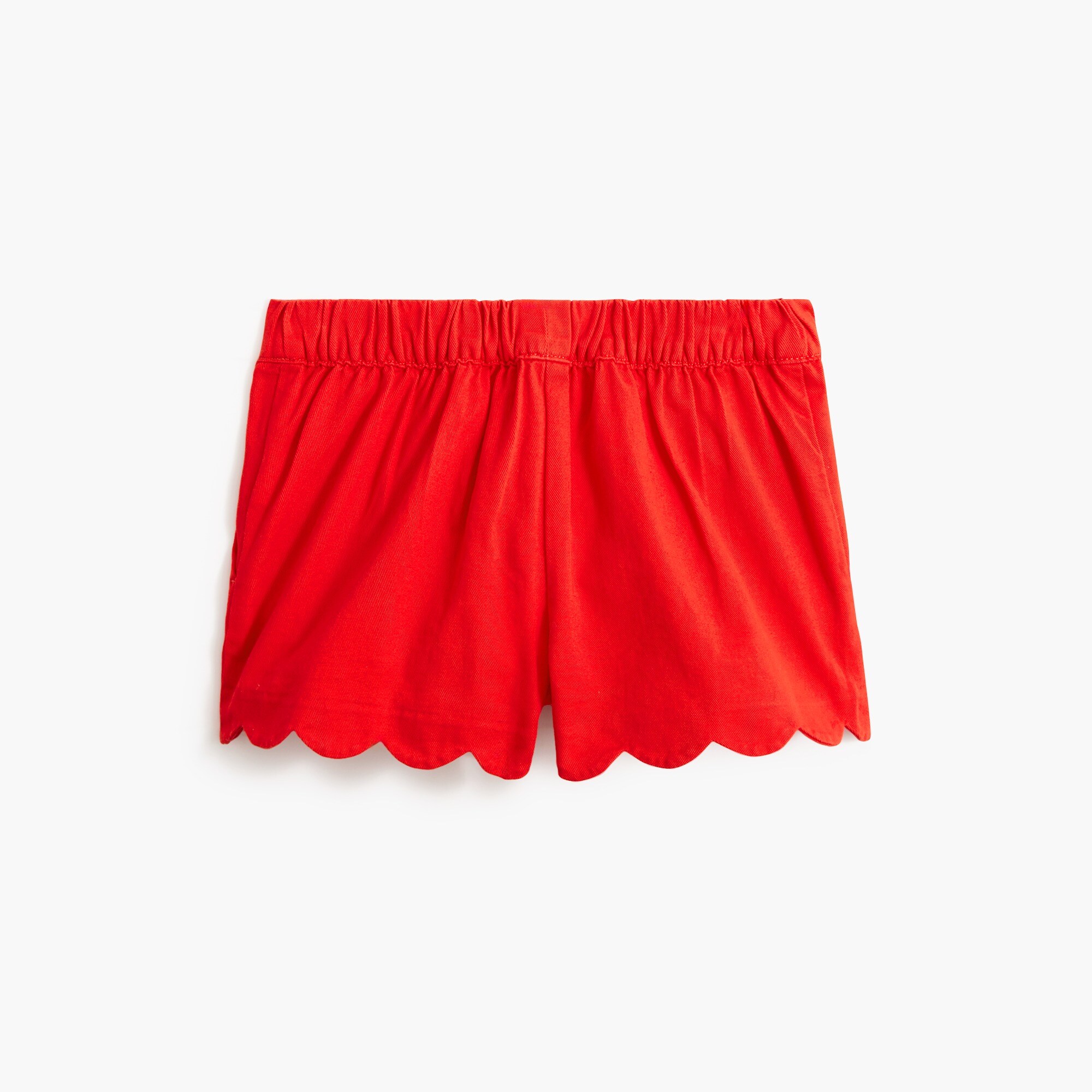 Girls' scallop-hem pull-on short
