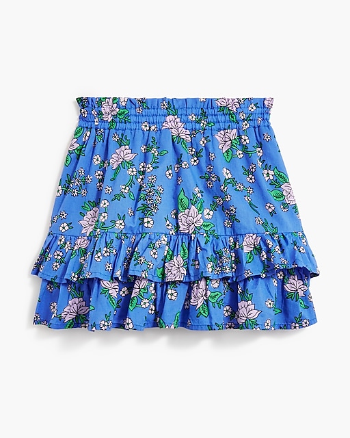 girls Girls' floral ruffle skirt