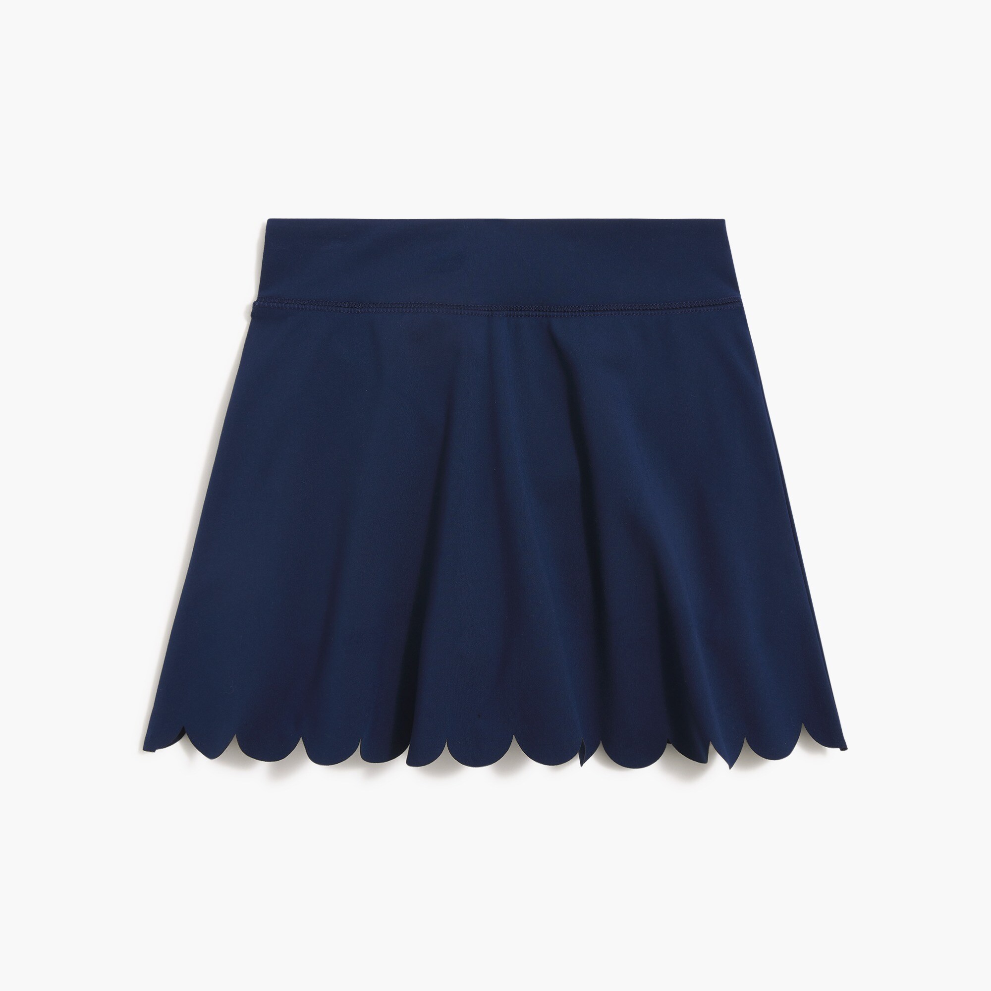 Girls' active skort with scalloped hem