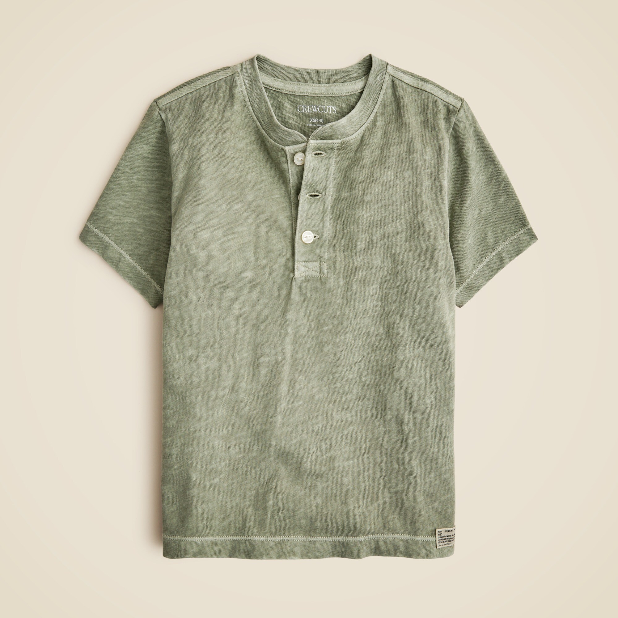 boys Kids' short-sleeve garment-dyed henley