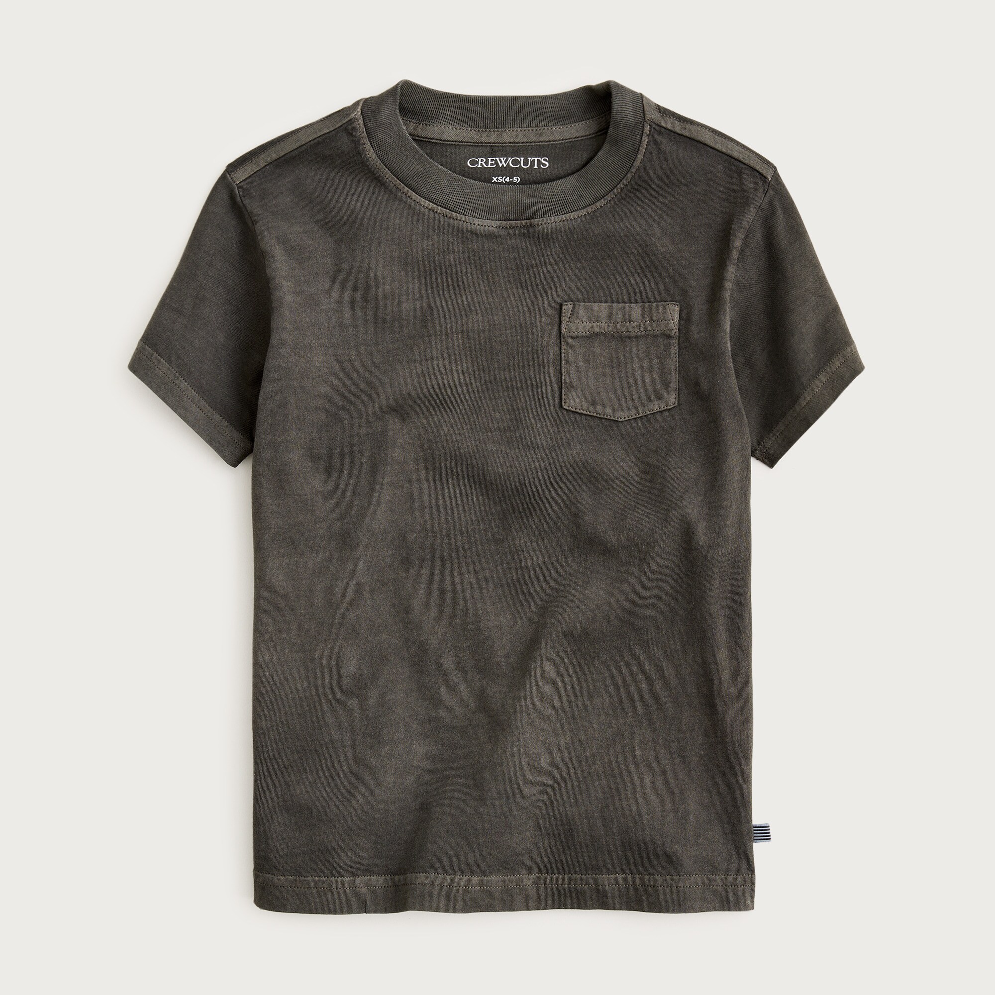  Kids' new garment-dyed pocket T-shirt