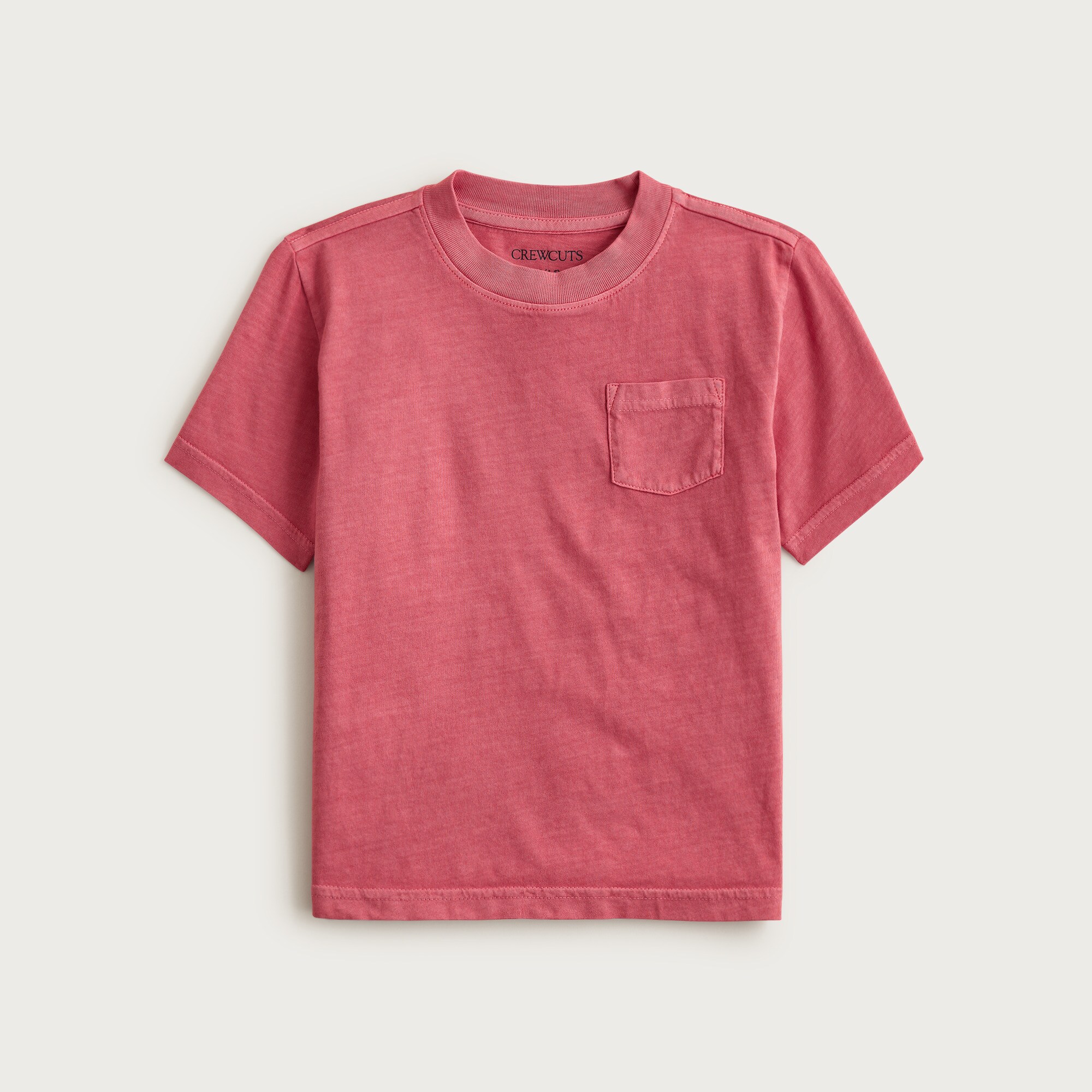  Kids' new garment-dyed pocket T-shirt