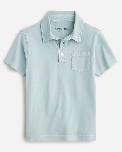  Kids' short-sleeve garment-dyed polo shirt