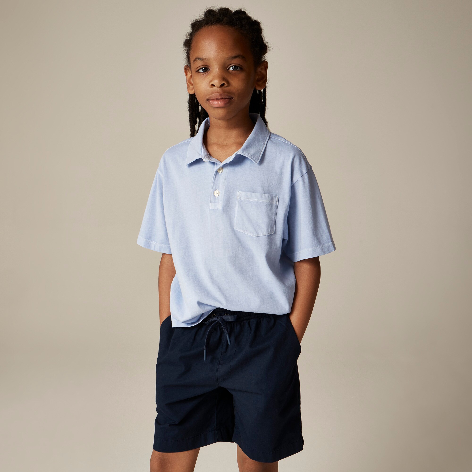 j.crew: kids' new short-sleeve garment-dyed polo shirt for boys
