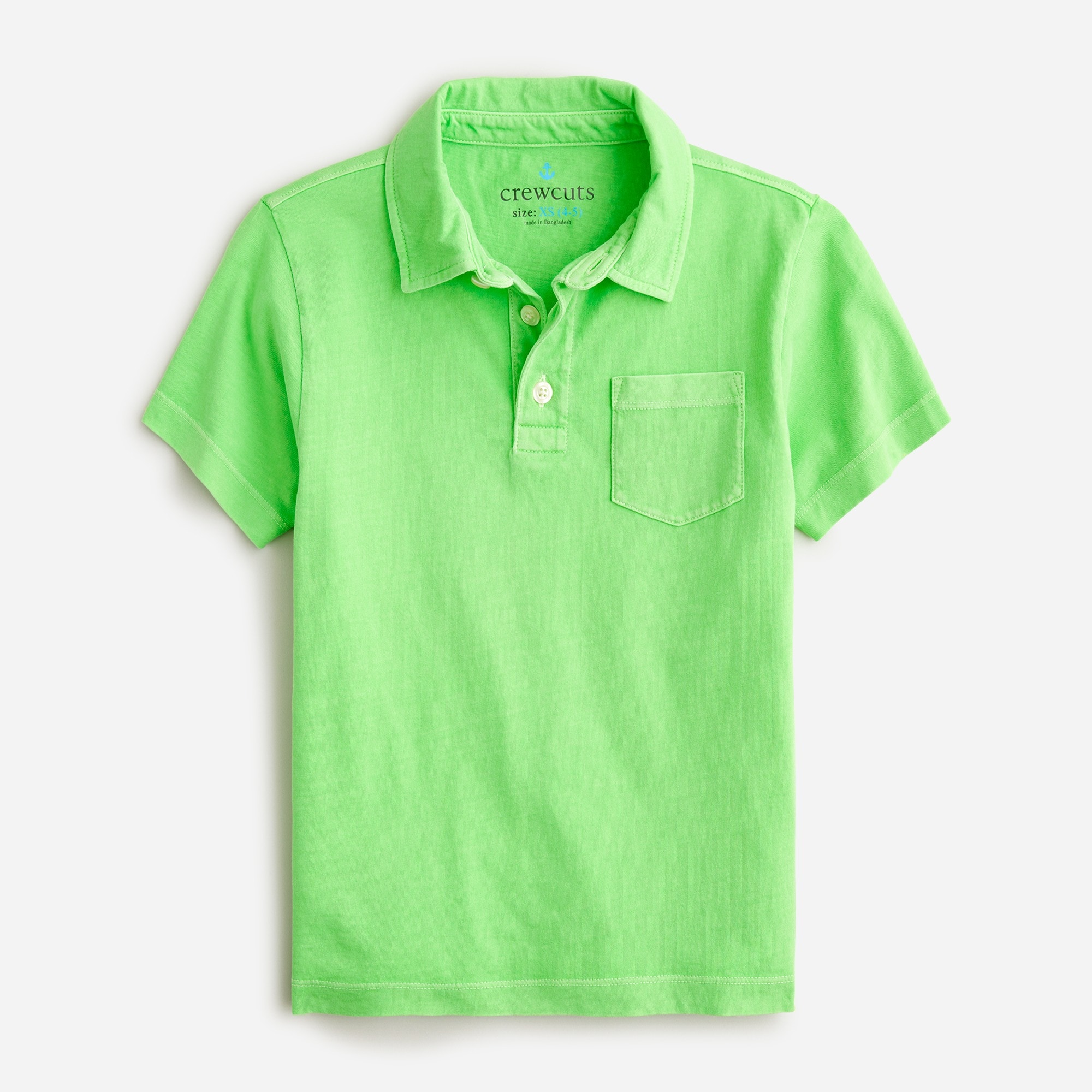 boys Kids' new short-sleeve garment-dyed polo shirt
