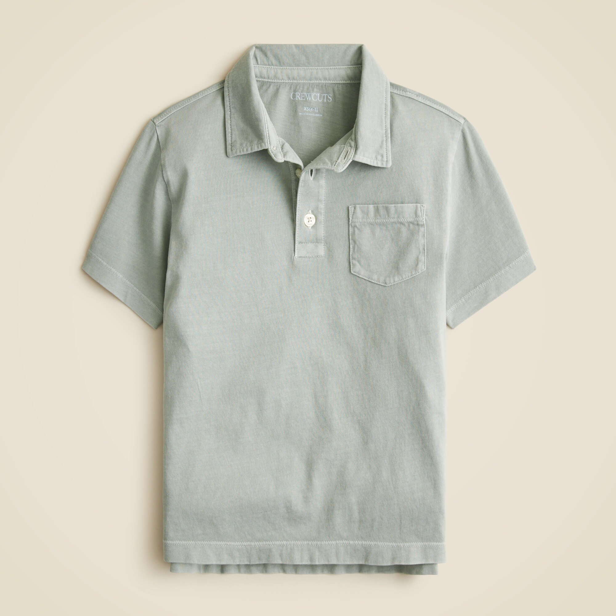 boys Kids' new short-sleeve garment-dyed polo shirt