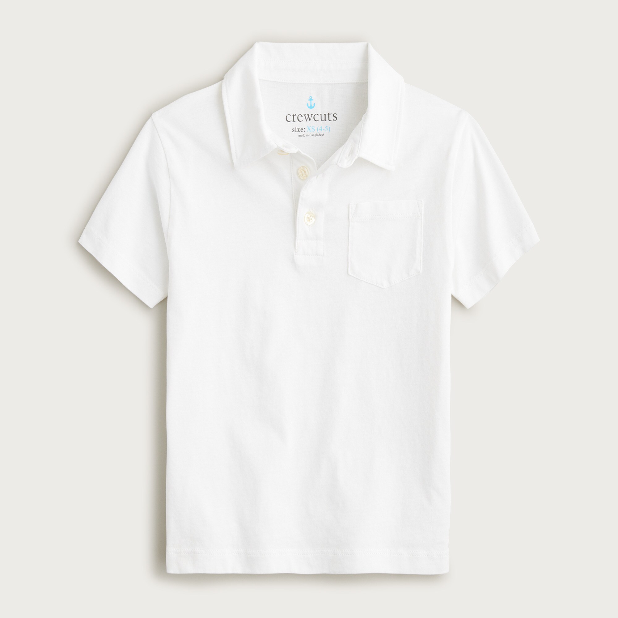 Kids' new short-sleeve garment-dyed polo shirt