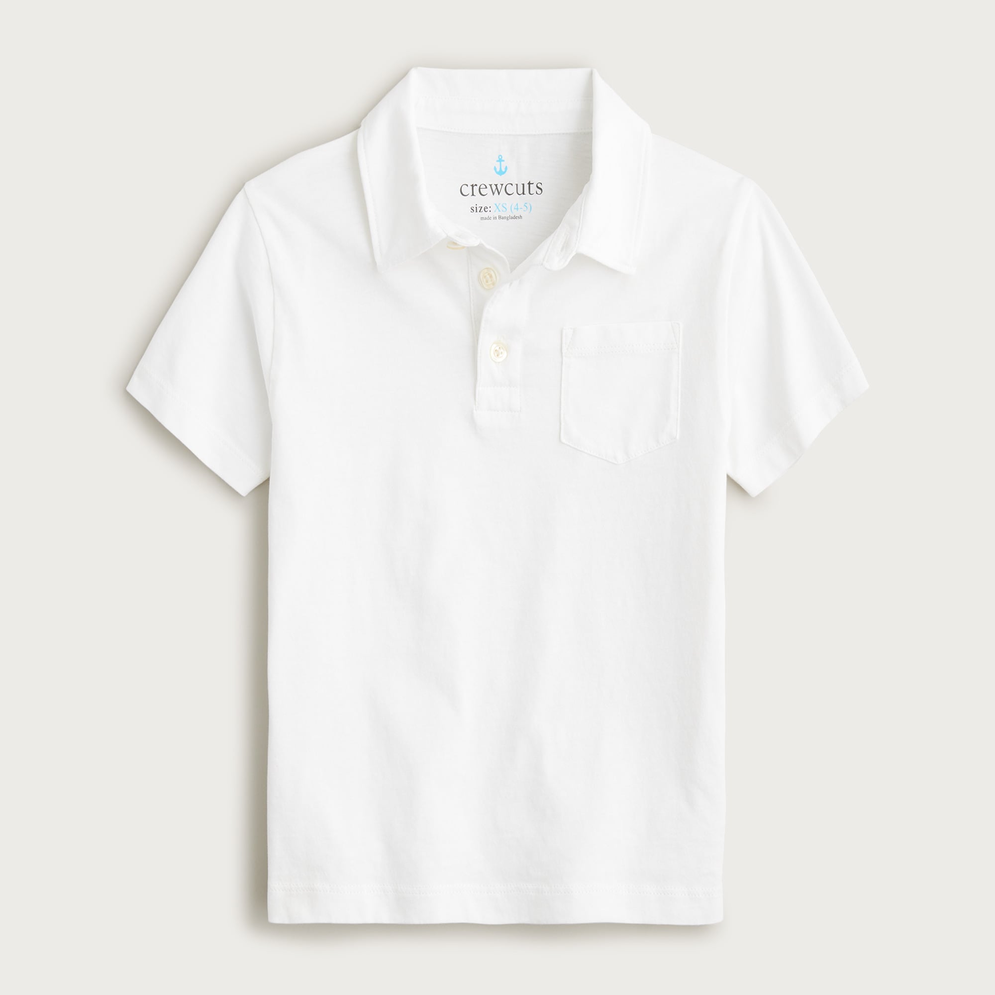 Kids' new short-sleeve garment-dyed polo shirt