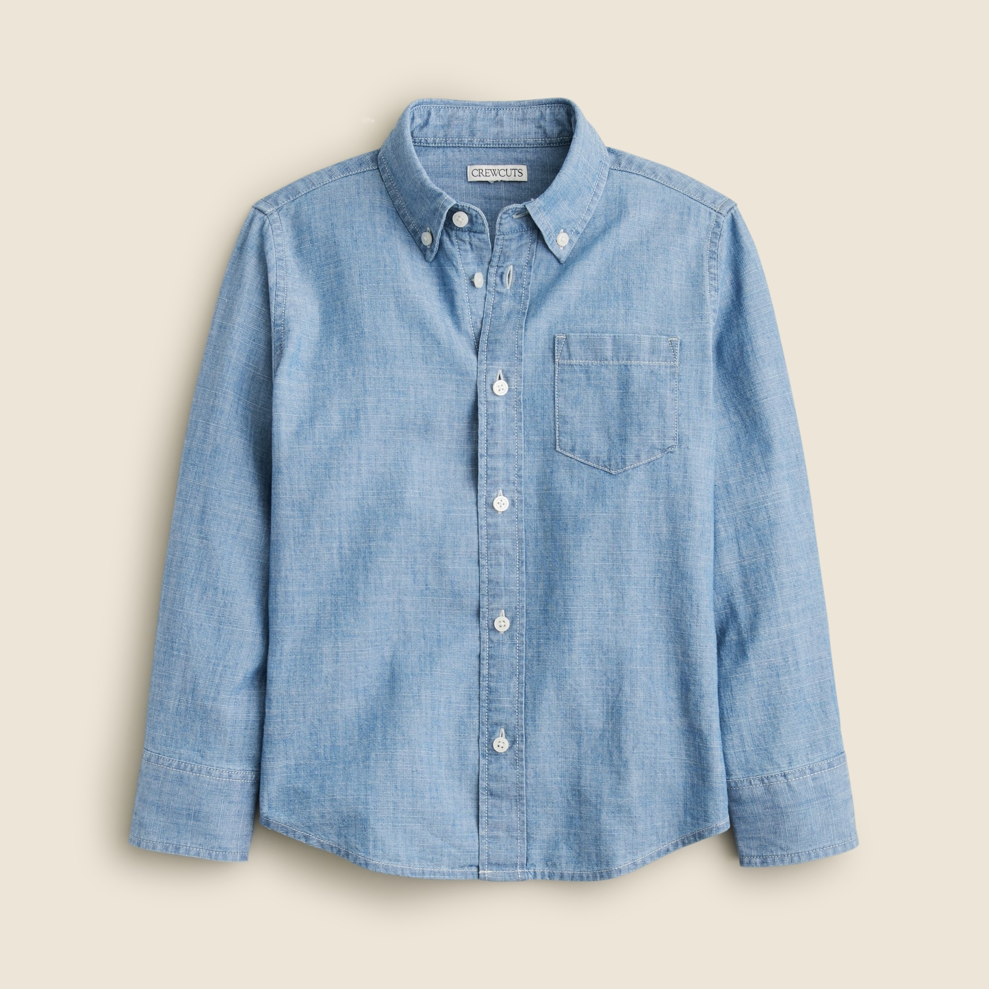  Kids' button-down chambray shirt