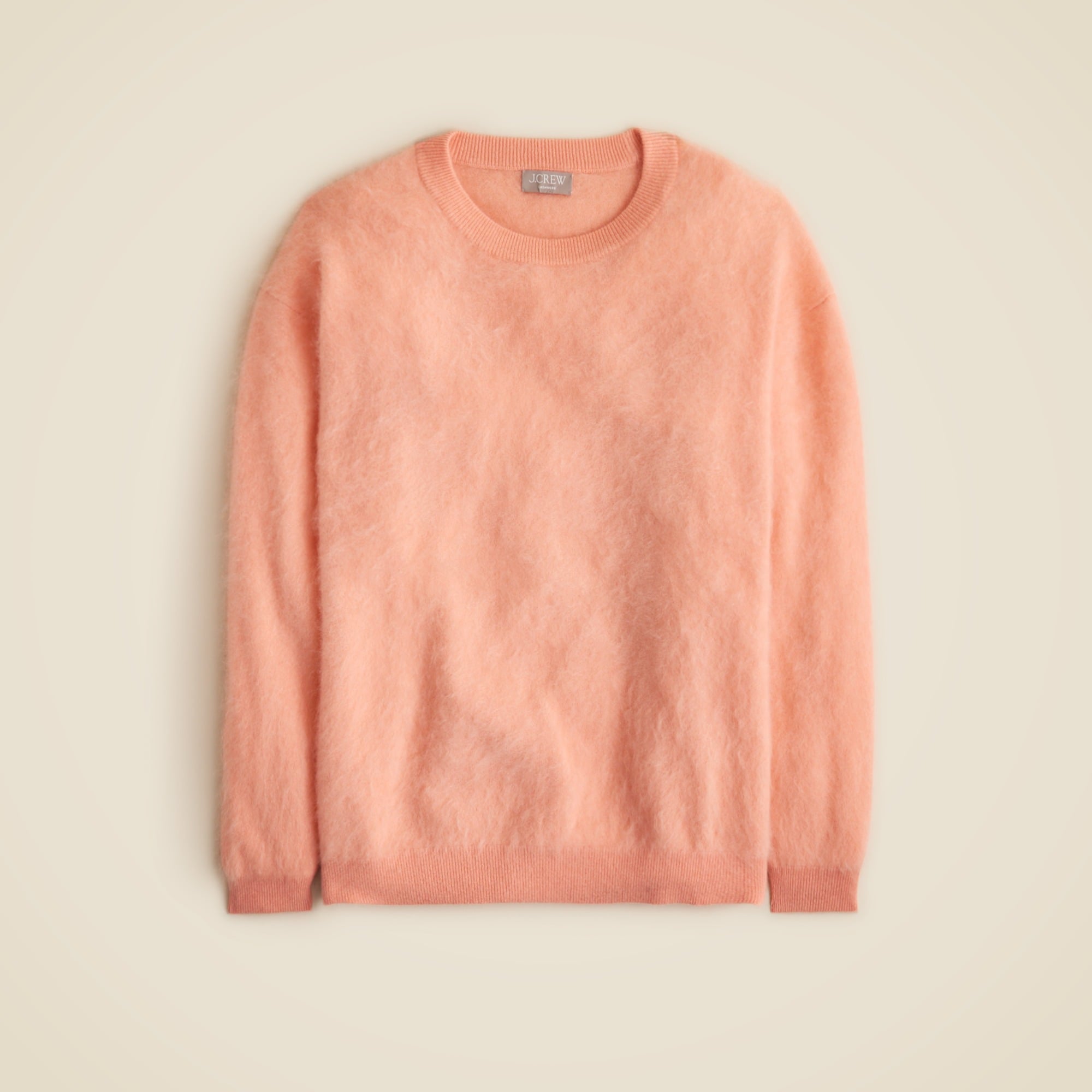 womens Brushed cashmere relaxed crewneck sweater