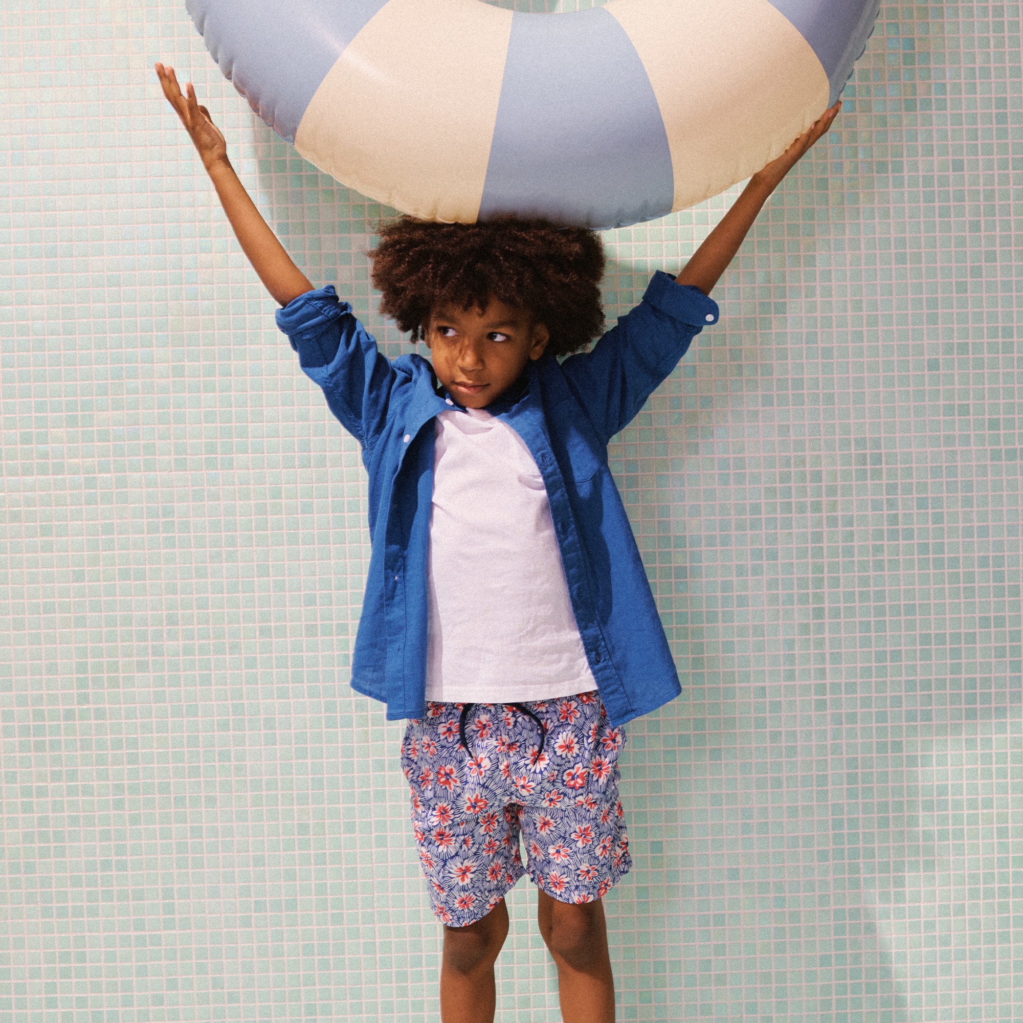 Boys' printed swim trunk