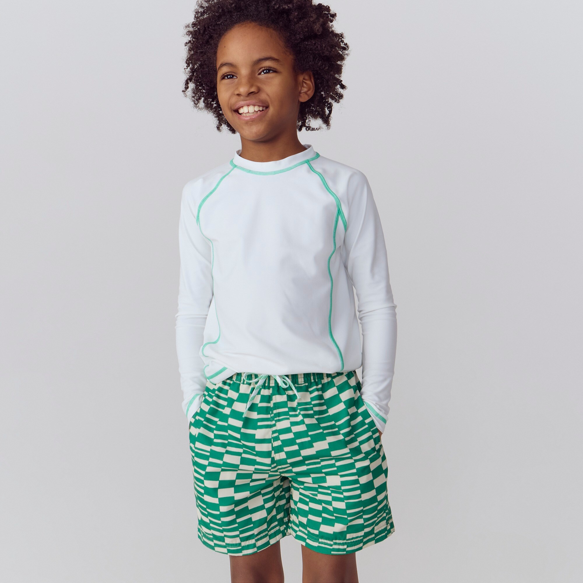  Kids' panel rash guard with UPF 50+