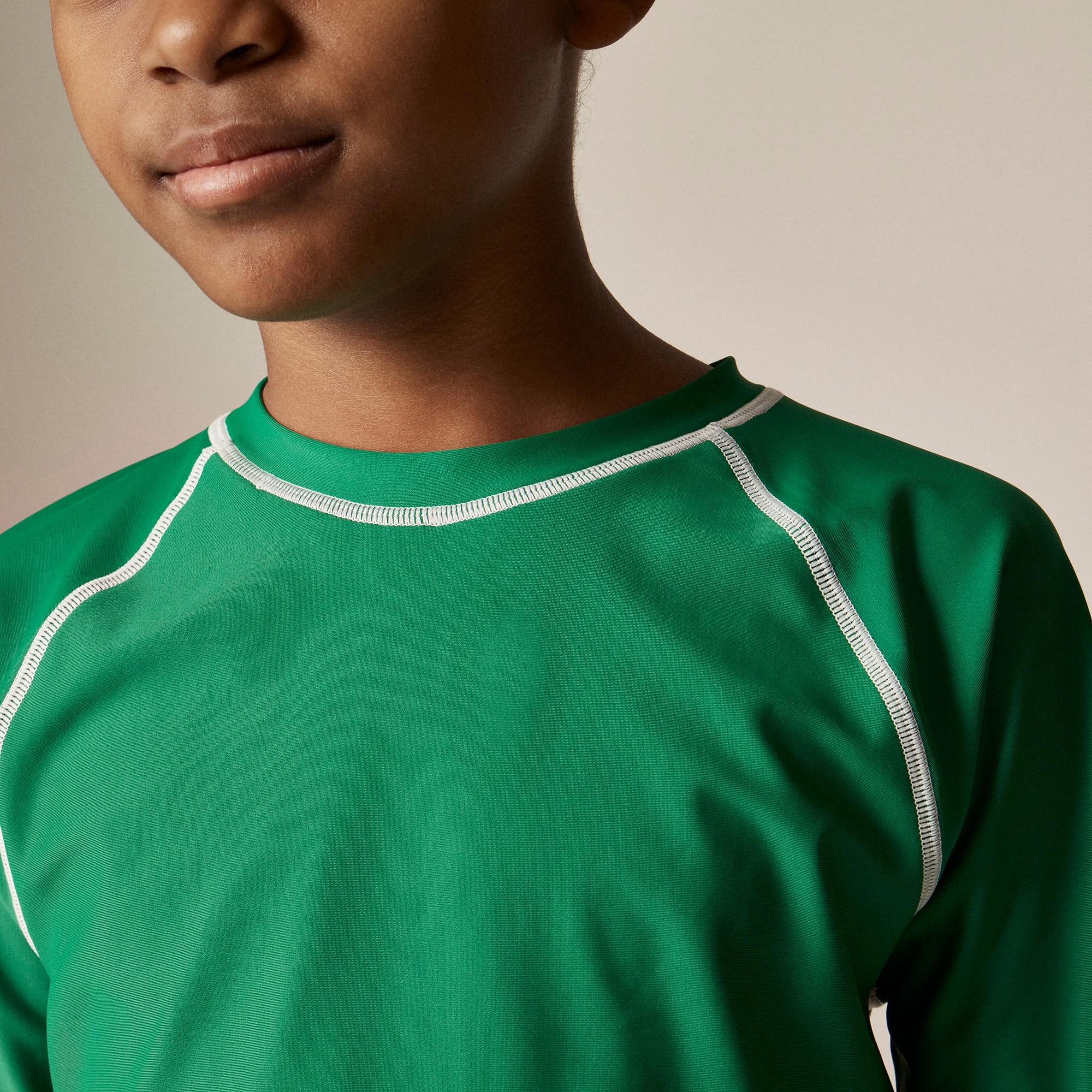 Kids' baseball rash guard with UPF 50+