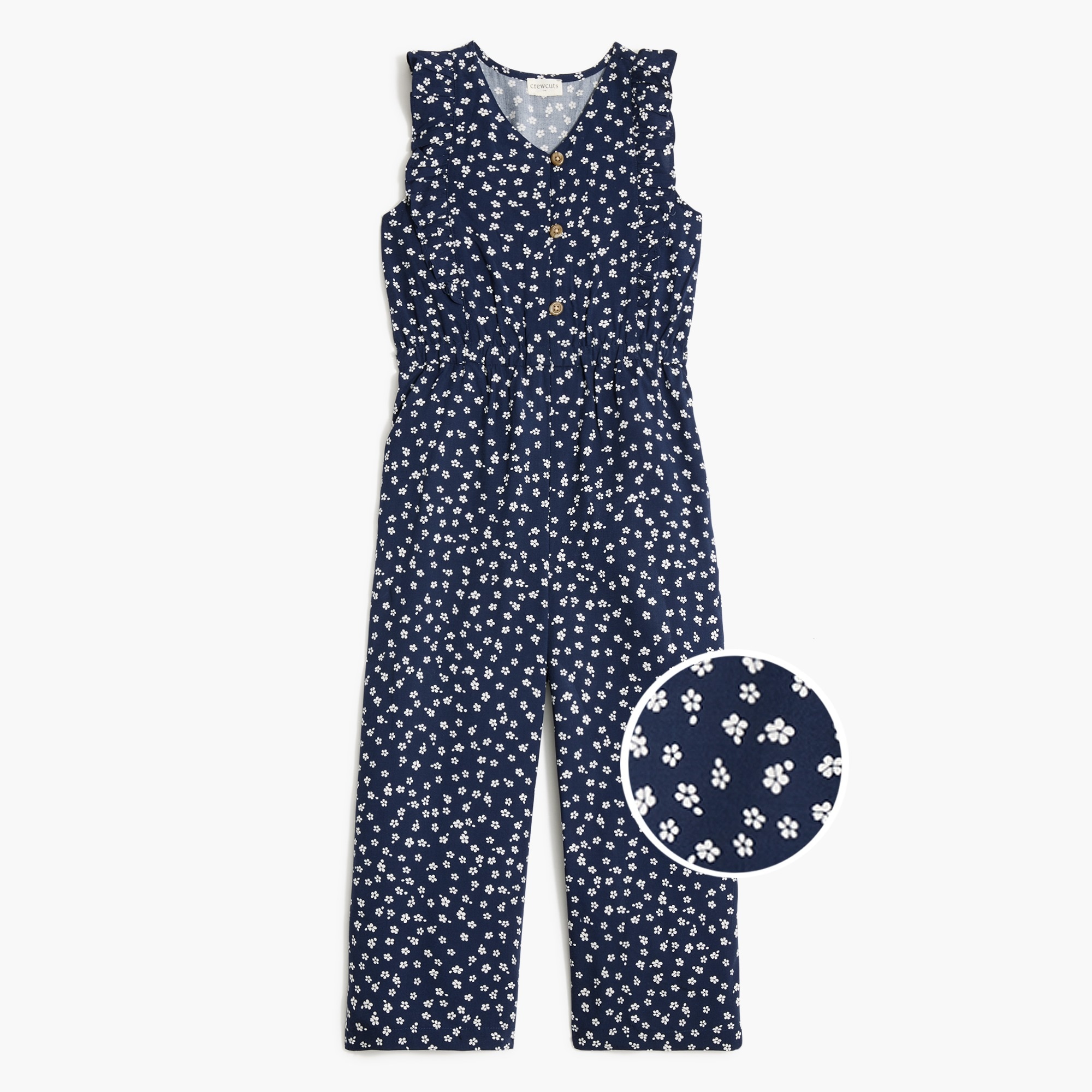 Girls' floral jumpsuit