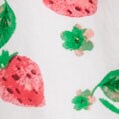 Girls' strawberry tie-waist shirtdress WHITE CORAL MIST GREEN factory: girls' strawberry tie-waist shirtdress for girls