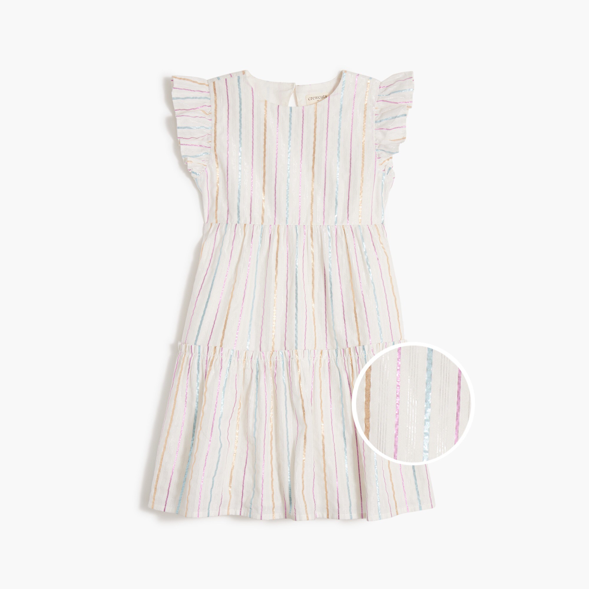  Girls' shimmer striped dress